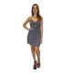 βαμβακερό φόρεμα κοντό με τιράντα
